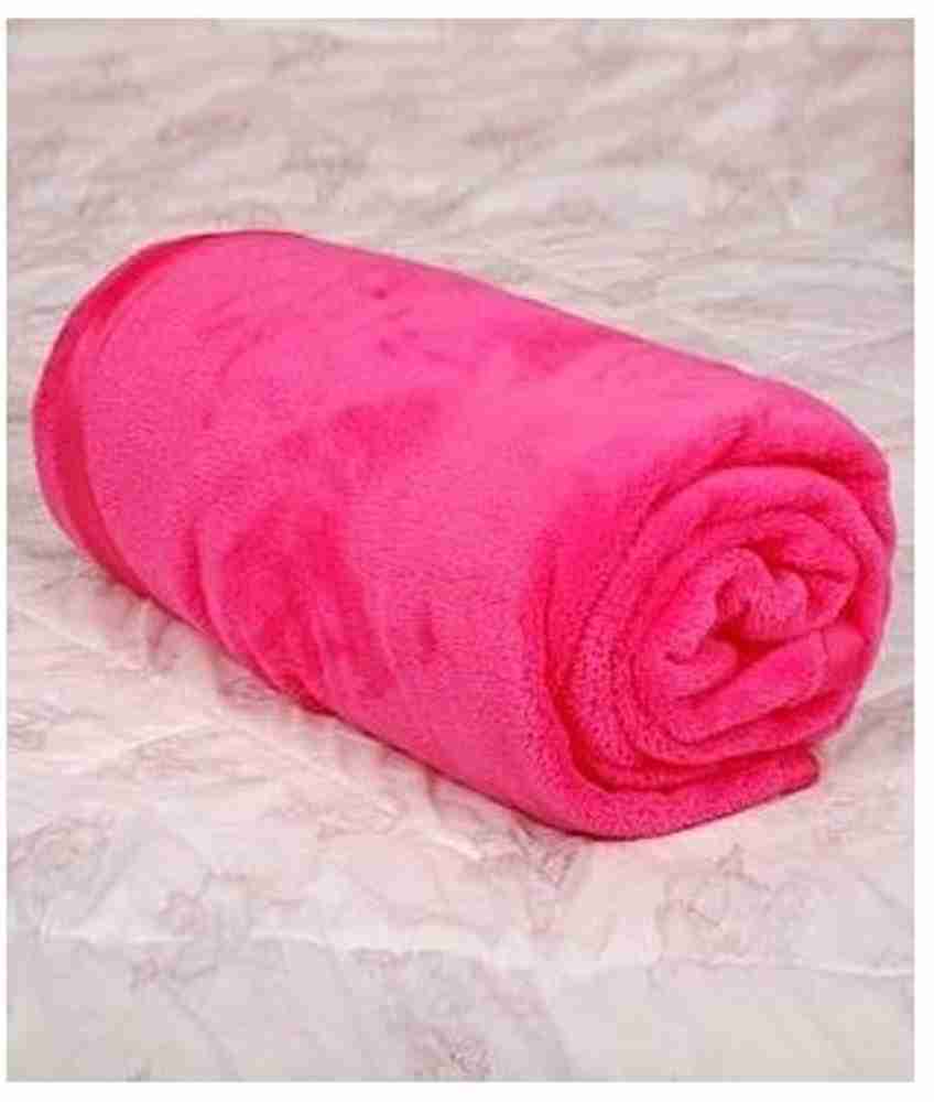 titlis Solid Double Coral Blanket for Mild Winter Buy titlis Solid