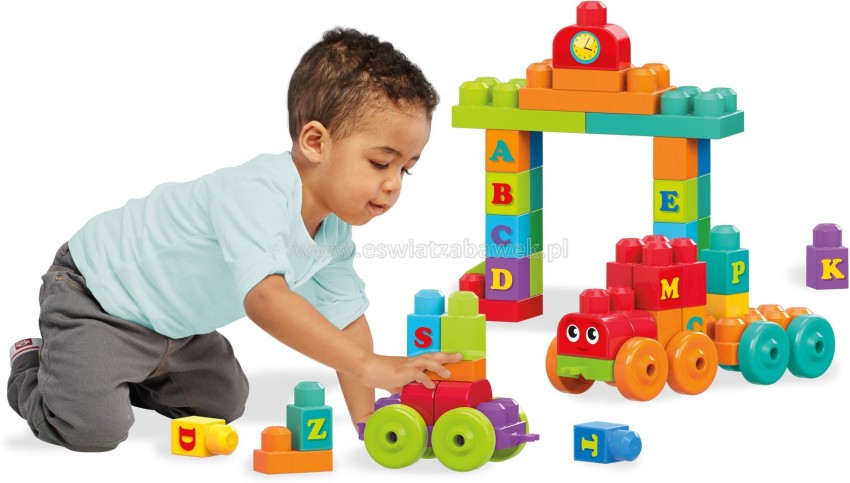 Mega bloks building sales basics abc learning train