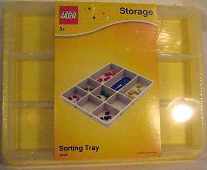 Lego sorting tray with lid outlet