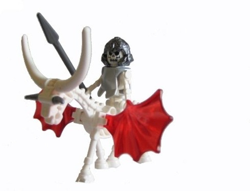 LEGO Skeletal Horse With Horns and Skeleton Rider Rare Castle