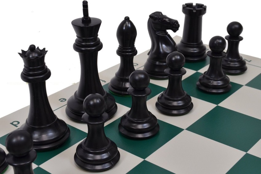 4 Player Chess Set Combination - Triple Weighted Regulation Colored Chess  Pieces & 4 Player Vinyl Chess Board