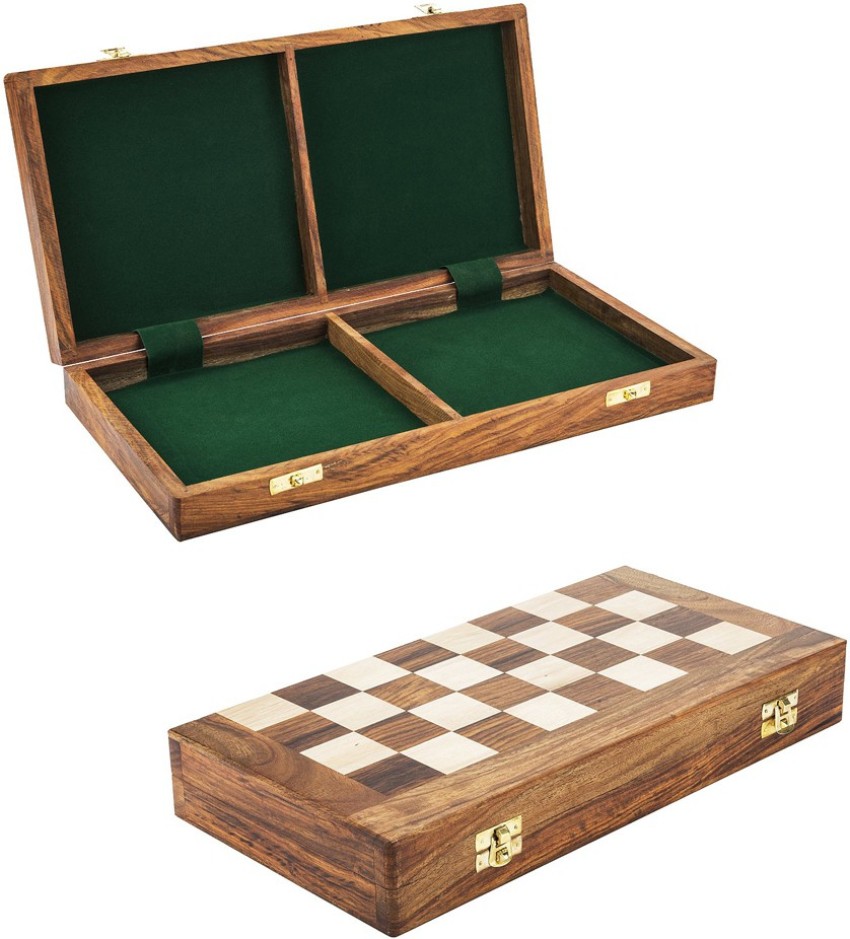 Handmade Unique Chess Set Wooden and Brass Chess Board 