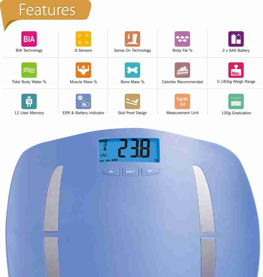 Health Sense FITDAYS SMART BLUETOOTH SCALE Body Fat Analyzer - Health Sense  