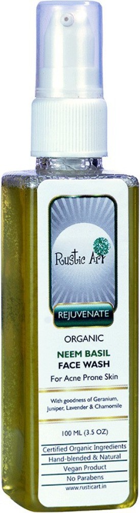 RUSTIC ART Neem Basil Face Wash Price in India Buy RUSTIC ART