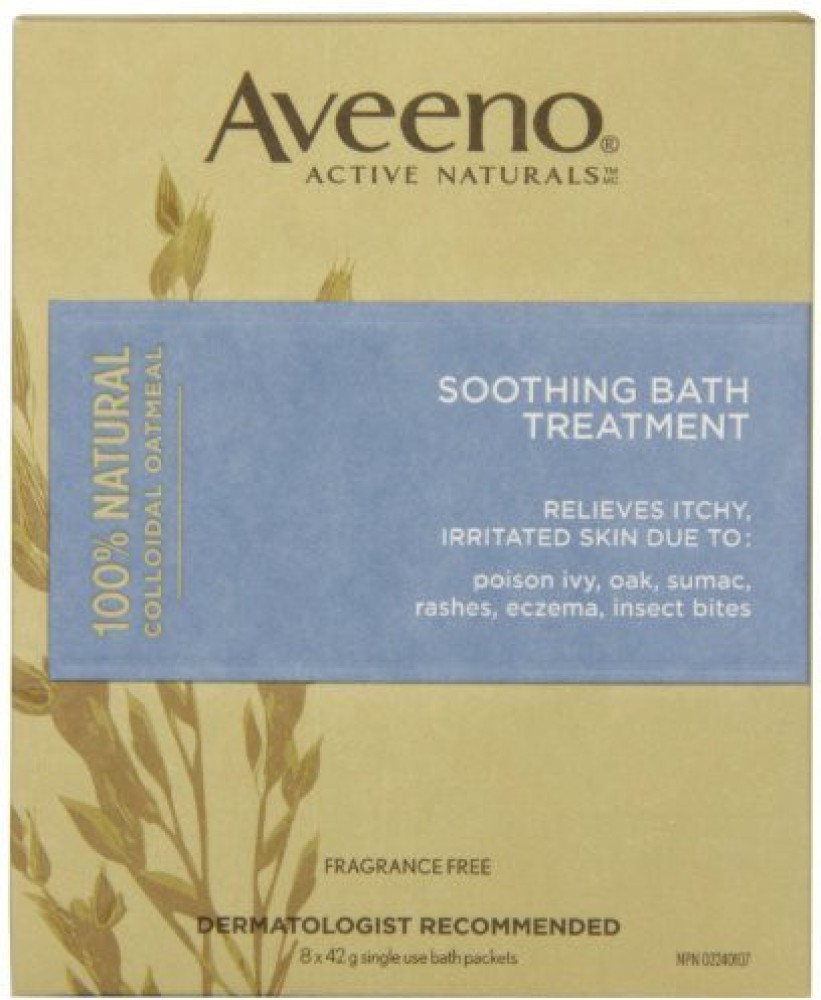 Aveeno Soothing Bath Soak For Eczema, Natural Colloidal Oatmeal Single Use  Packets