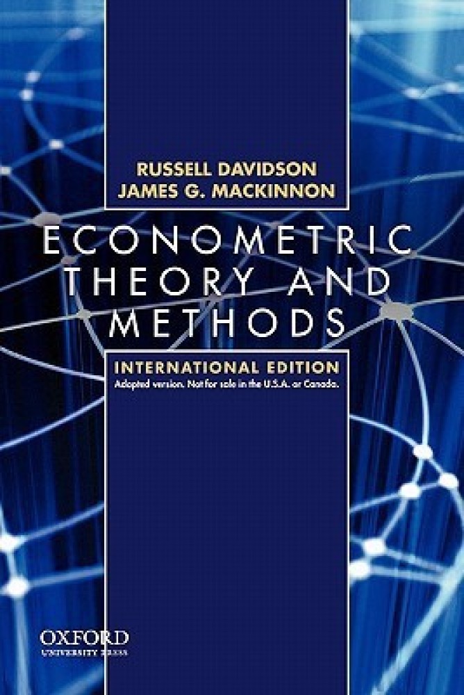 Econometric Theory and Methods: Buy Econometric Theory and Methods