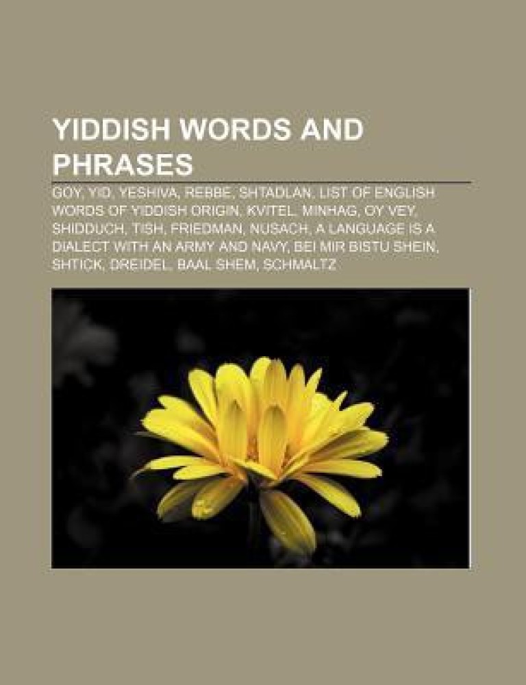 List of English Words of Yiddish Origin