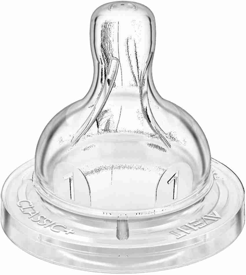 Philips Avent Natural Teat 2 Holes Slow Flow (Clear) Pack of 2