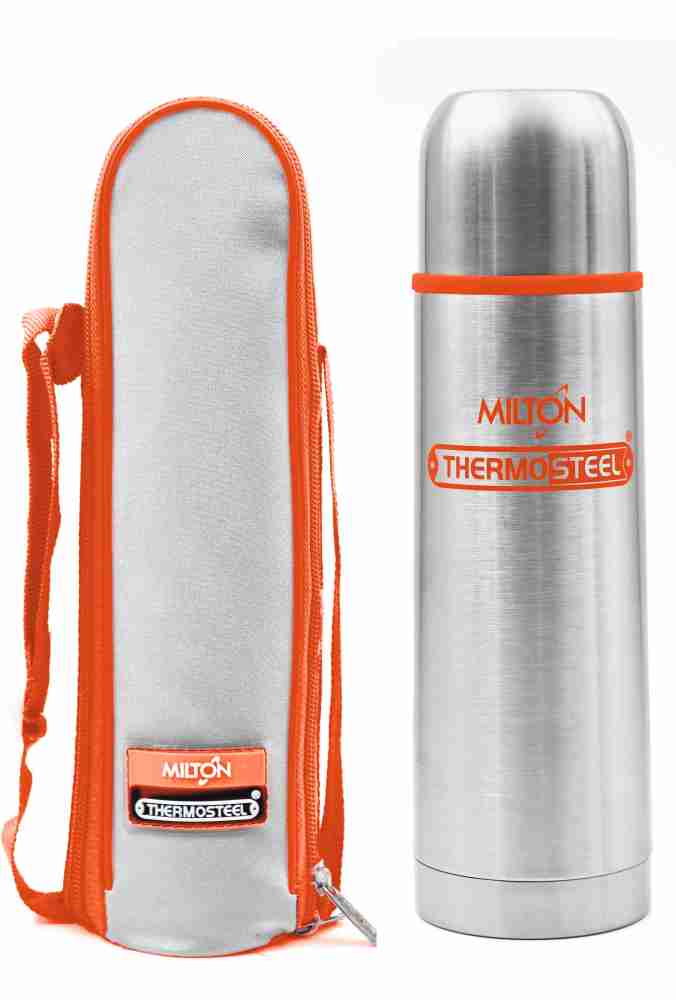 Milton Glassy 750 Thermosteel Water Bottle with Drinking Cup Lid, 750 ml