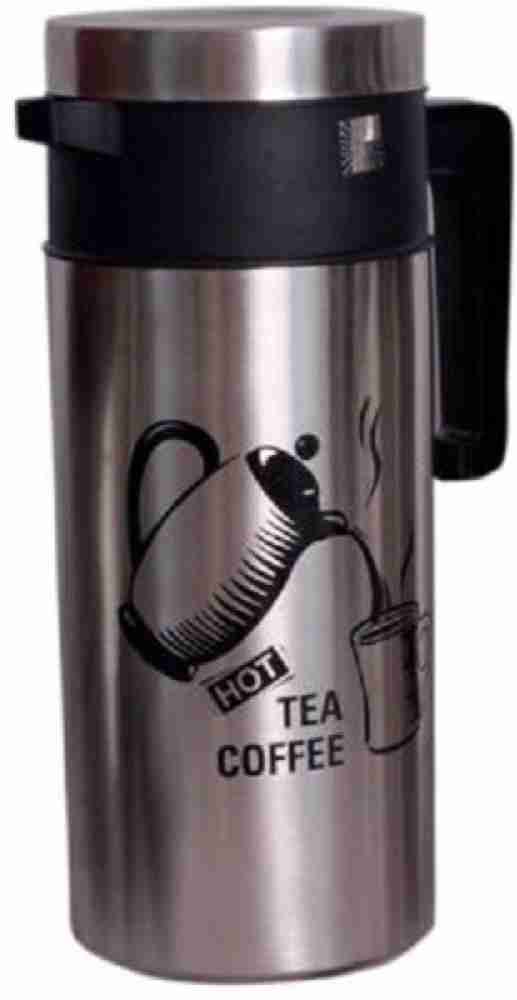  Dynore Stainless Steel Thermos for Tea/Coffee Serving  Flask/Kettle/Pitcher with Handle for Home and Office 1000 ml- Set of 2 :  Home & Kitchen