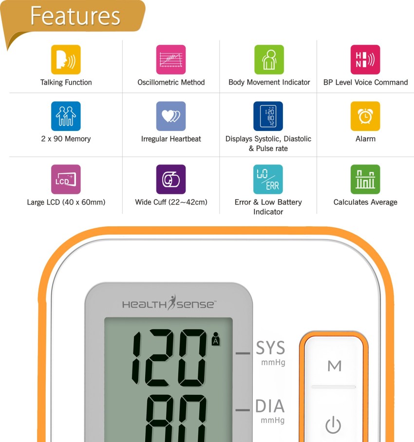 Saco Carry Travel Soft Bag for HealthSense Classic BP120 Heart Mate Fully  Automatic Digital Blood Pressure Monitor 