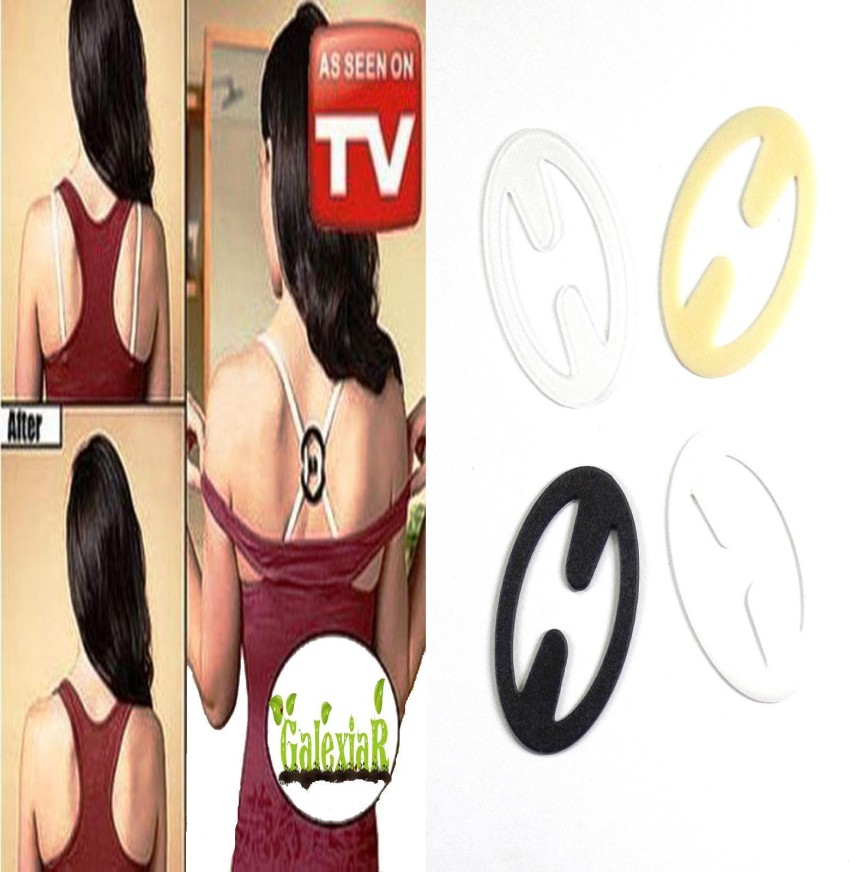 GalexiaR 4Pc Invisible Bra Straps Buckle Oval Clasp Adjust Cleavage Control  Clip Racerback Converter Price in India - Buy GalexiaR 4Pc Invisible Bra  Straps Buckle Oval Clasp Adjust Cleavage Control Clip Racerback
