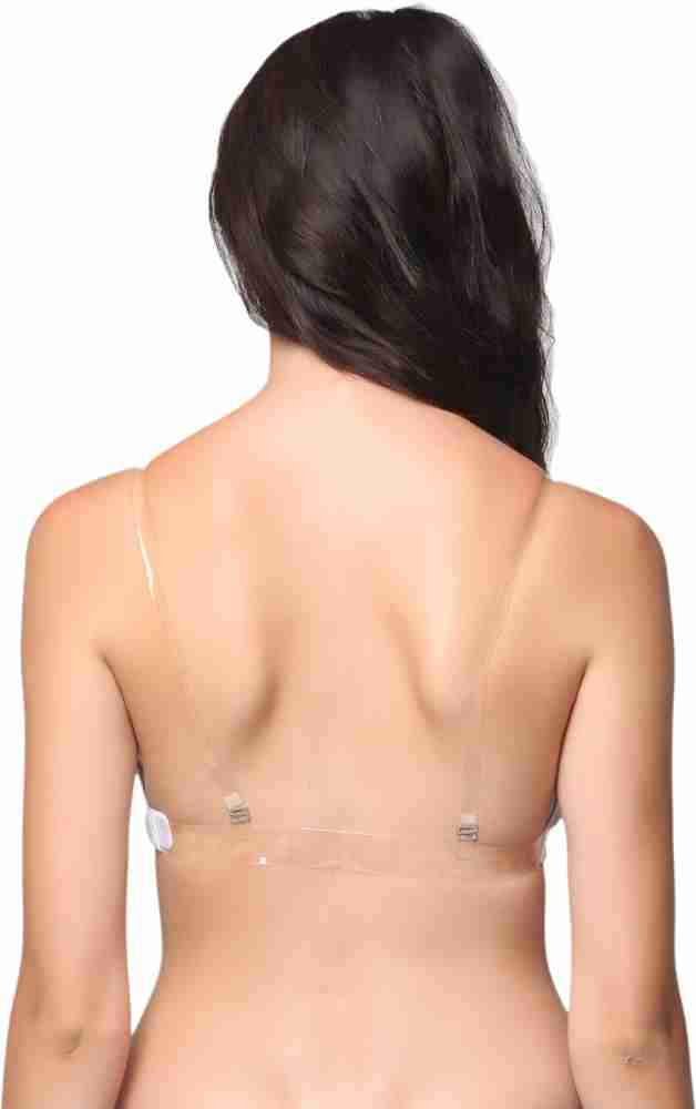IPP Transparent Strap Bra for Women's Skin Color Cotton Seamless