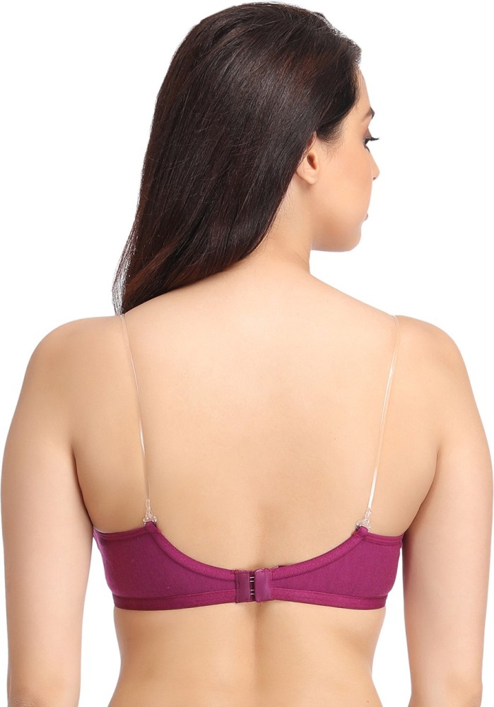 Clovia Non-Padded Wirefree Full Coverage Strapless Tube Bra With Detachable Transparent  Straps in Beige - Cotton 2024, Buy Clovia Online