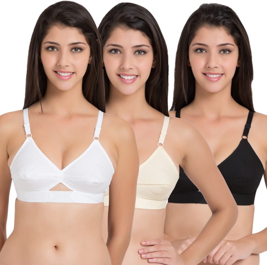 Cotton Bra For Girls & Womens available size 30B - 44B (Pack of 3)