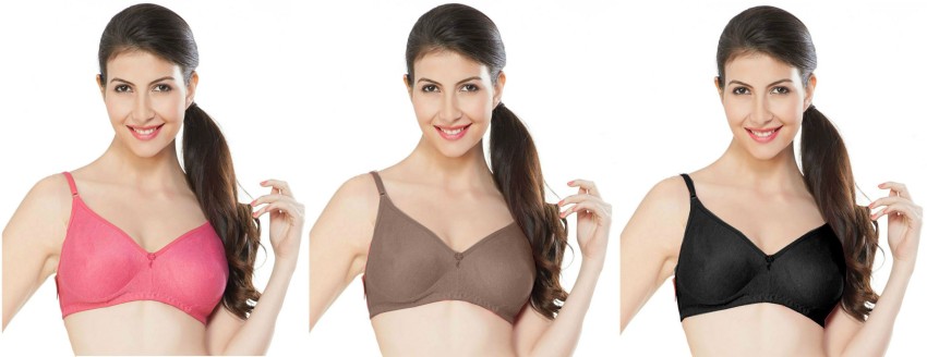 Nagina Fashion Women Full Coverage Bra - Buy Brown, Pink, Black Nagina  Fashion Women Full Coverage Bra Online at Best Prices in India