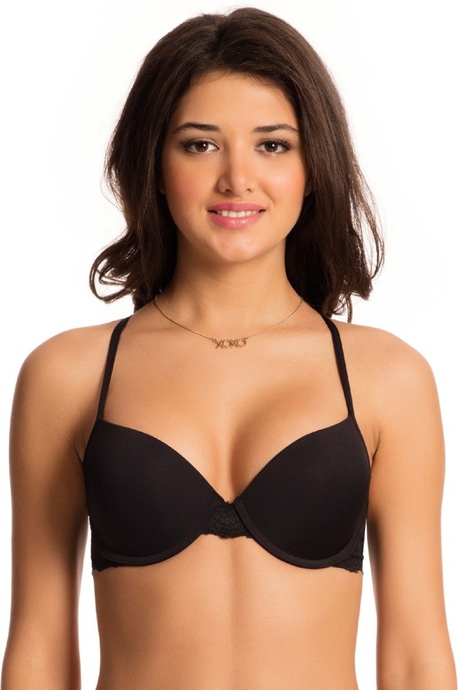 Buy PRETTY SECRETS Womens Solid Underwired Padded Front Open Bra