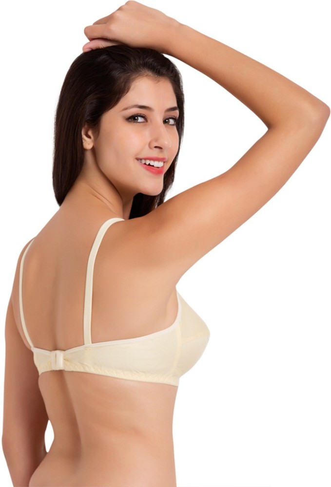 SOUMINIE by Belle Lingeries Flexi Fit Cotton Non-Padded Pack of 2 Women  Minimizer Non Padded Bra - Buy White SOUMINIE by Belle Lingeries Flexi Fit  Cotton Non-Padded Pack of 2 Women Minimizer