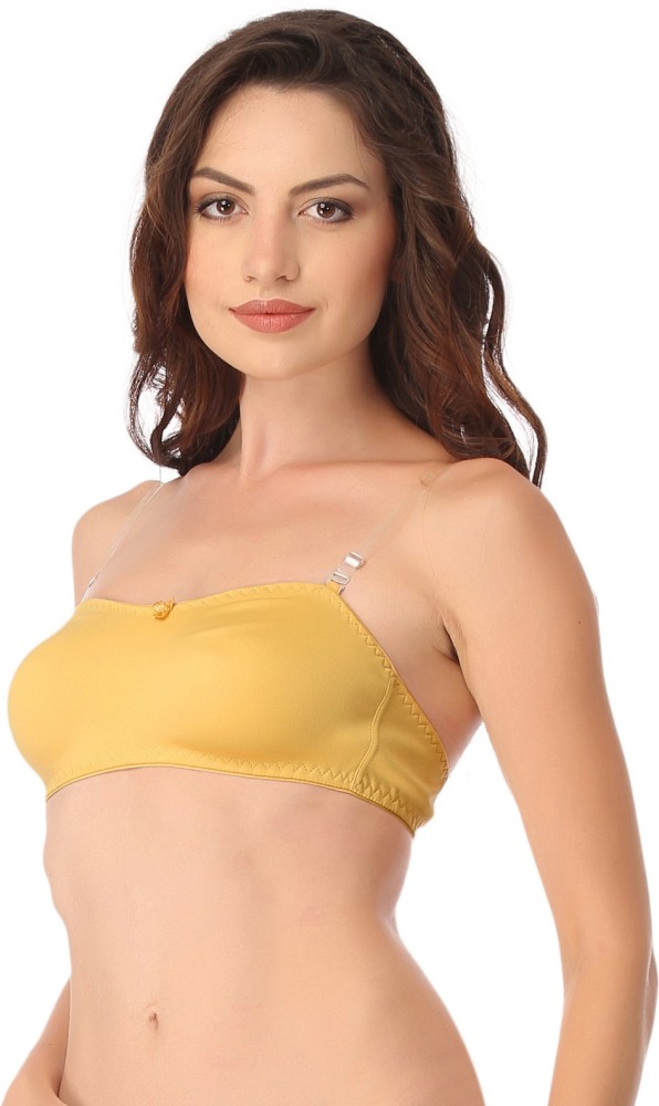 Shownice Tube Bra with Detachable Transparent Straps Set of 2 (34B