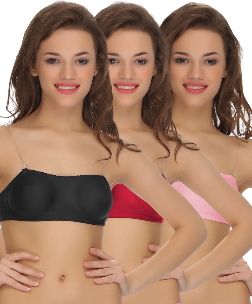 Buy Clovia Strapless Tube Bra With Detachable Transparent Straps - Bra for  Women 2104724