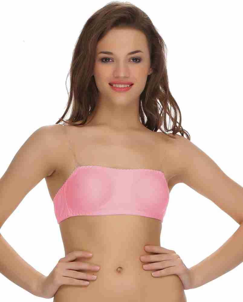 Buy Clovia Double Layered Non Wired Full Coverage Tube / Bandeau Bra - Pink  at Rs.311 online