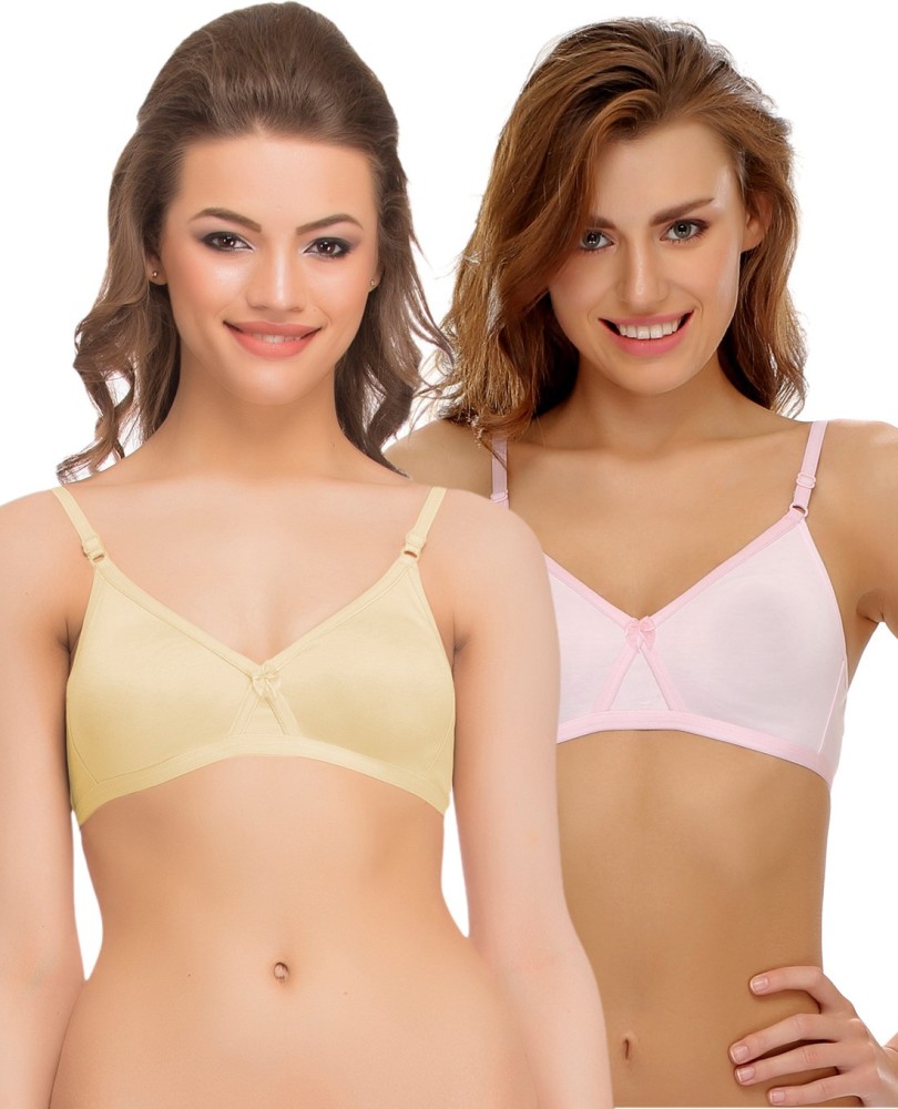 Buy Clovia Full Coverage Non Padded Wirefree Bra With Hipster - Multi-Color  Online