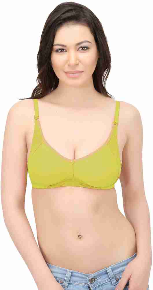 Buy Zivosis Women Yellow Cotton Blend Pack Of 2 Full Coverage Non