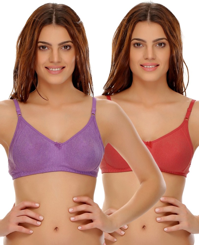 Buy Clovia Women's Pack of 2 Non Padded Wirefree Bra in Poly