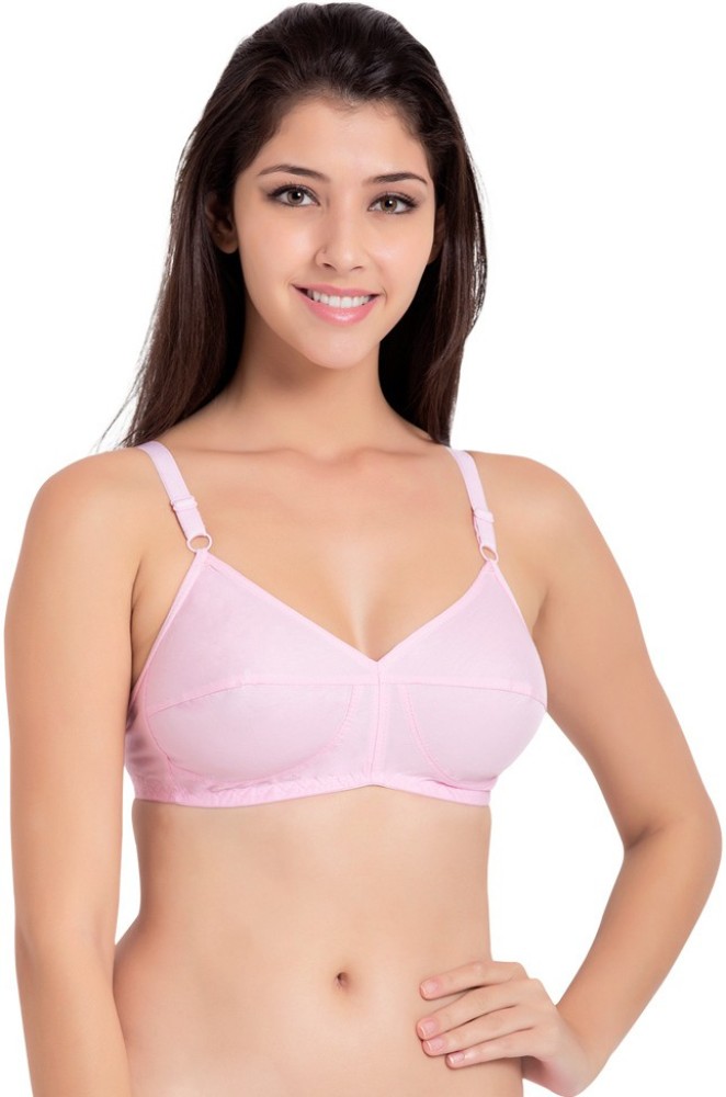 Souminie Pink Printed Non-Padded Cotton Womens Sexy Bra B C Cup Size Bras  at  Women's Clothing store
