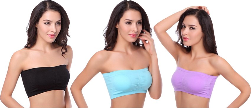 Piftif non padded seamless strapless Women Bandeau/Tube Non Padded
