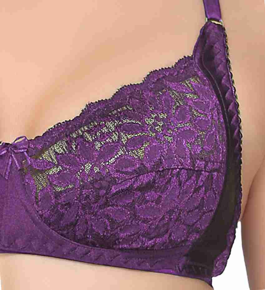 Buy online Purple Solid Minimizer Bra from lingerie for Women by Alishan  for ₹183 at 68% off