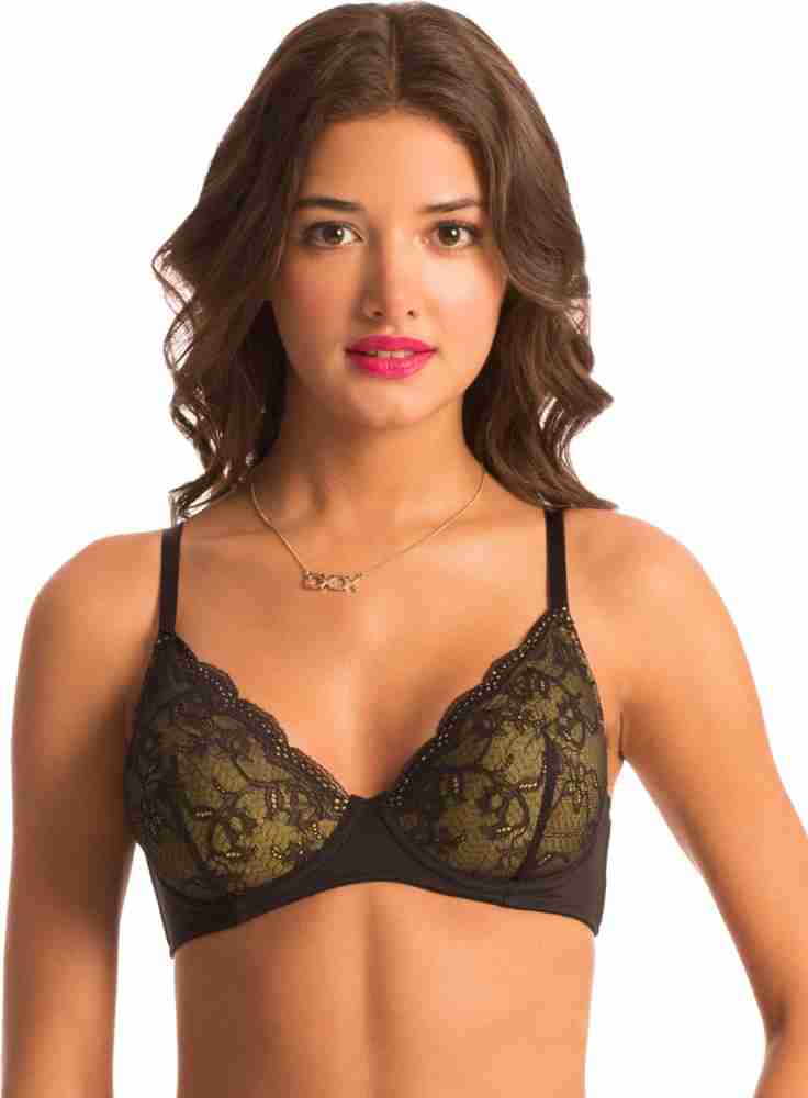 PrettySecrets Womens Lace T-shirt Bra (36D, Neon Pink)