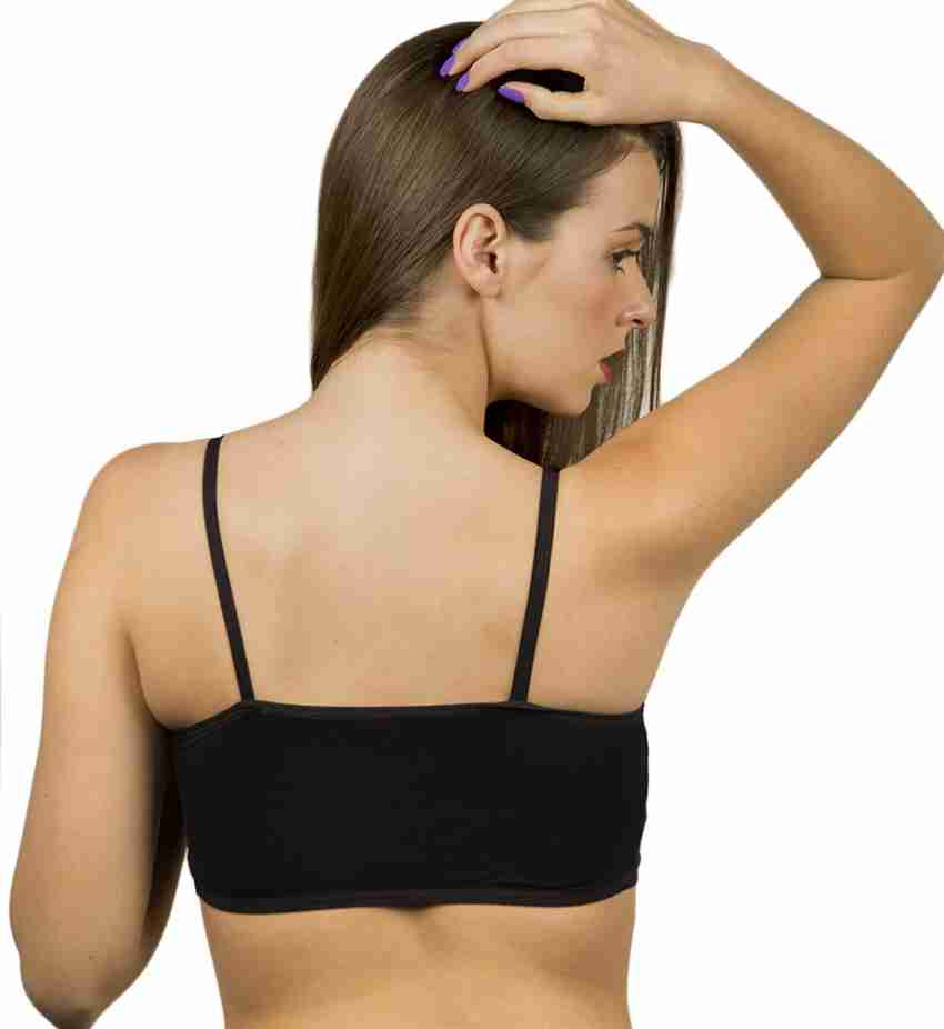 THE Bling STORES Deep Plunge Criss Cross Trendy Black Crop Top Women  Bralette Bra - Buy THE Bling STORES Deep Plunge Criss Cross Trendy Black  Crop Top Women Bralette Bra Online at