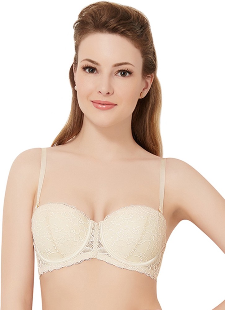 Amante Grey Lace Pattern Full Coverage Bra