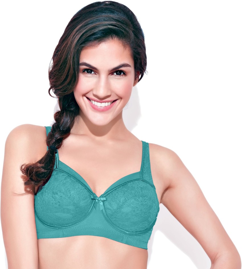 Buy Enamor Women Beige Non Padded Non Wired Full Support Lace Bra With  Sectioned Cups FB06 - Bra for Women 2084424