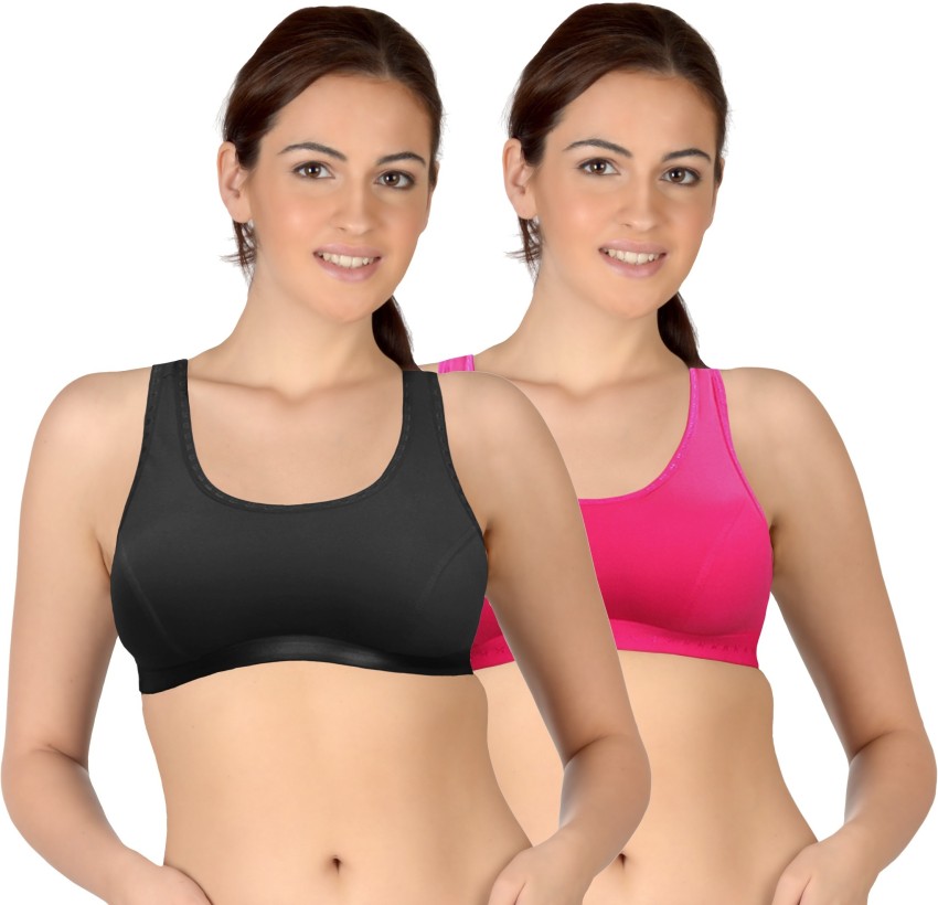Selfcare New Combination Of Colours Women Sports Bra - Buy Black