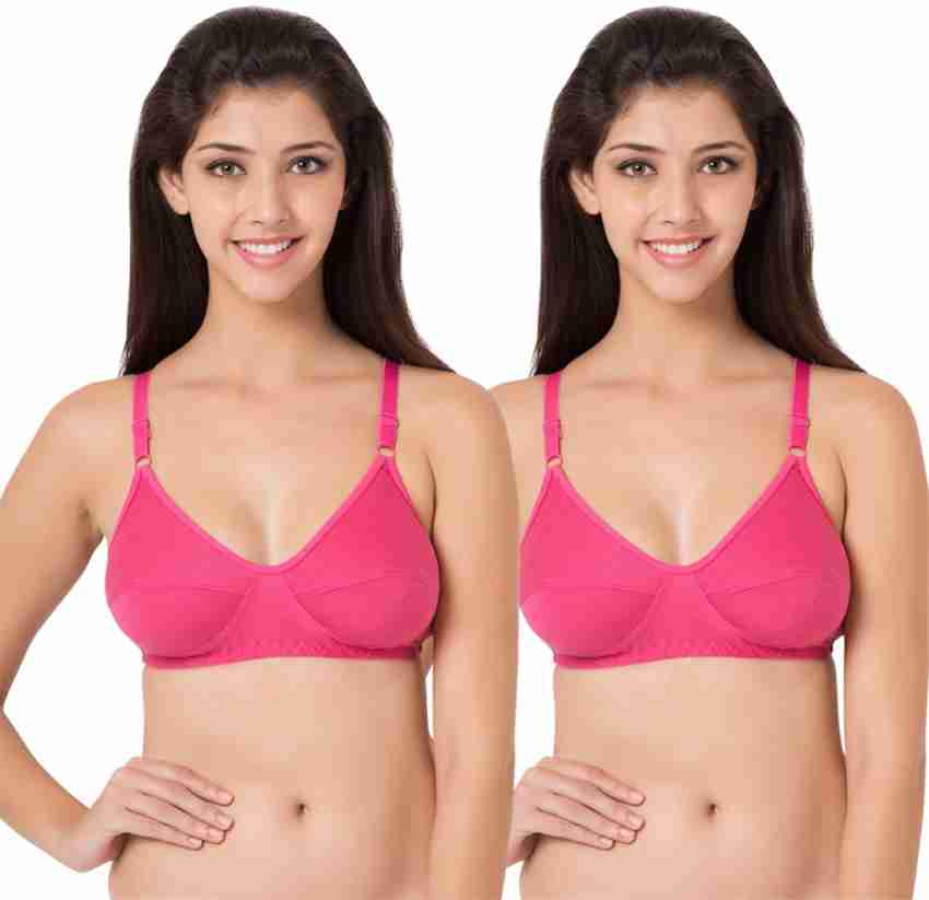 Buy SOUMINIE Women's Soft Fit Cotton Magenta Non Padded Bra-30D at
