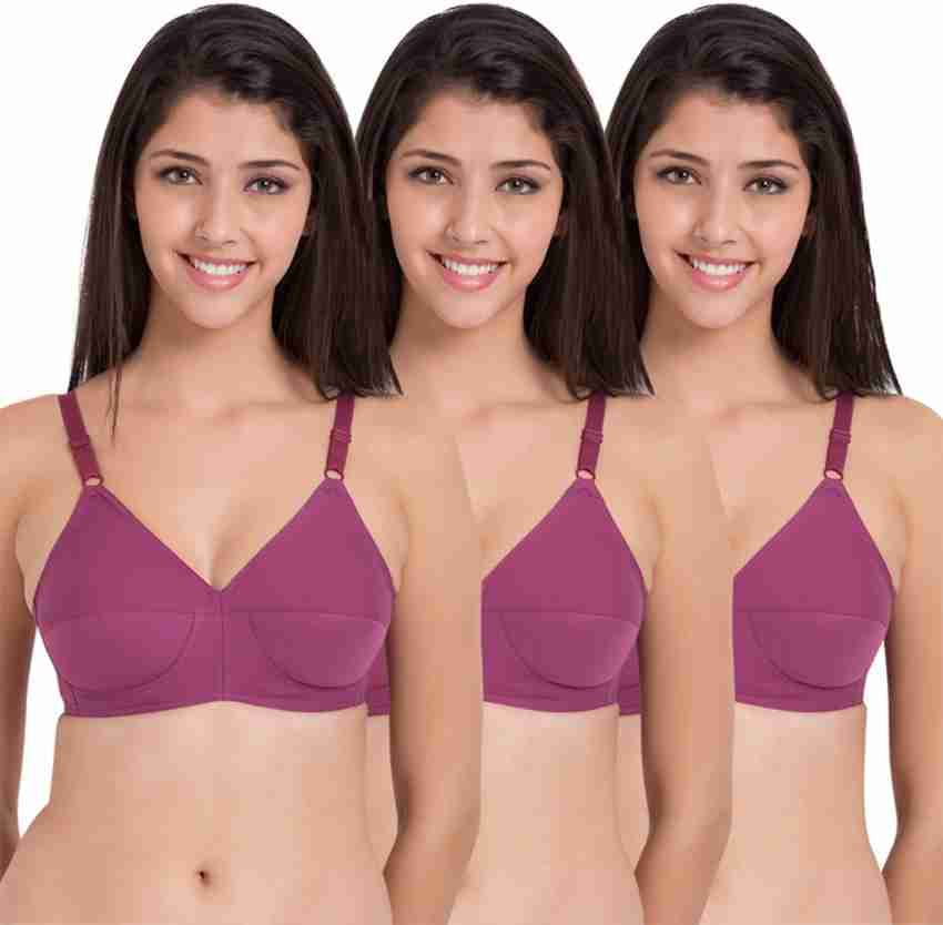 SOUMINIE by Belle Lingeries Classic Fit Cotton Non-Padded Pack of 3 Women  Full Coverage Non Padded Bra