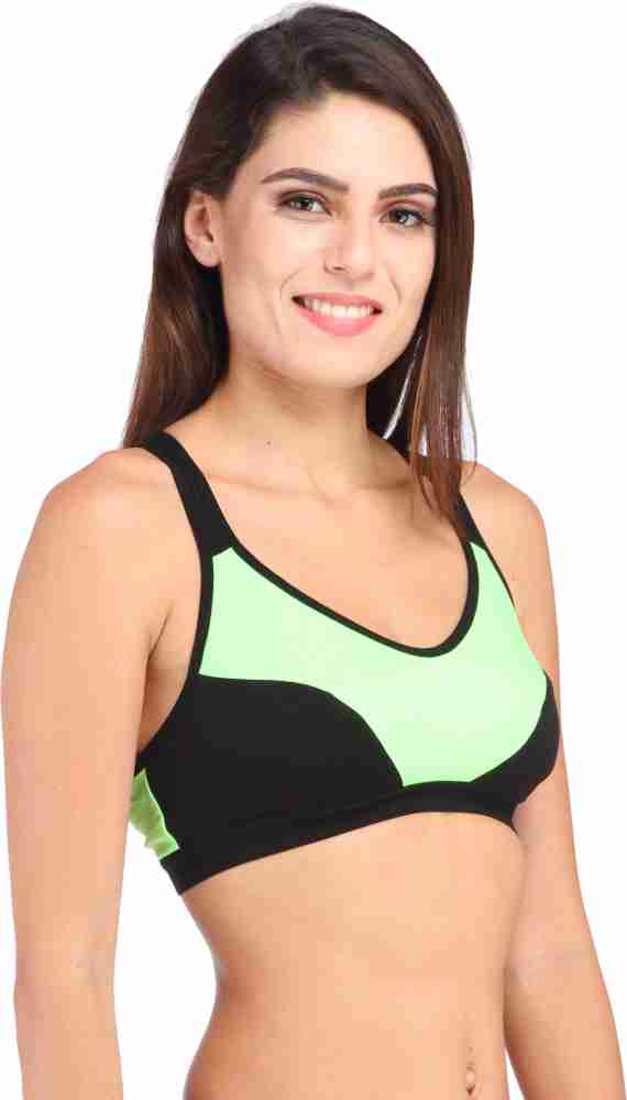 Buy online Beige Solid Sports Bra from lingerie for Women by Madam for ₹369  at 65% off