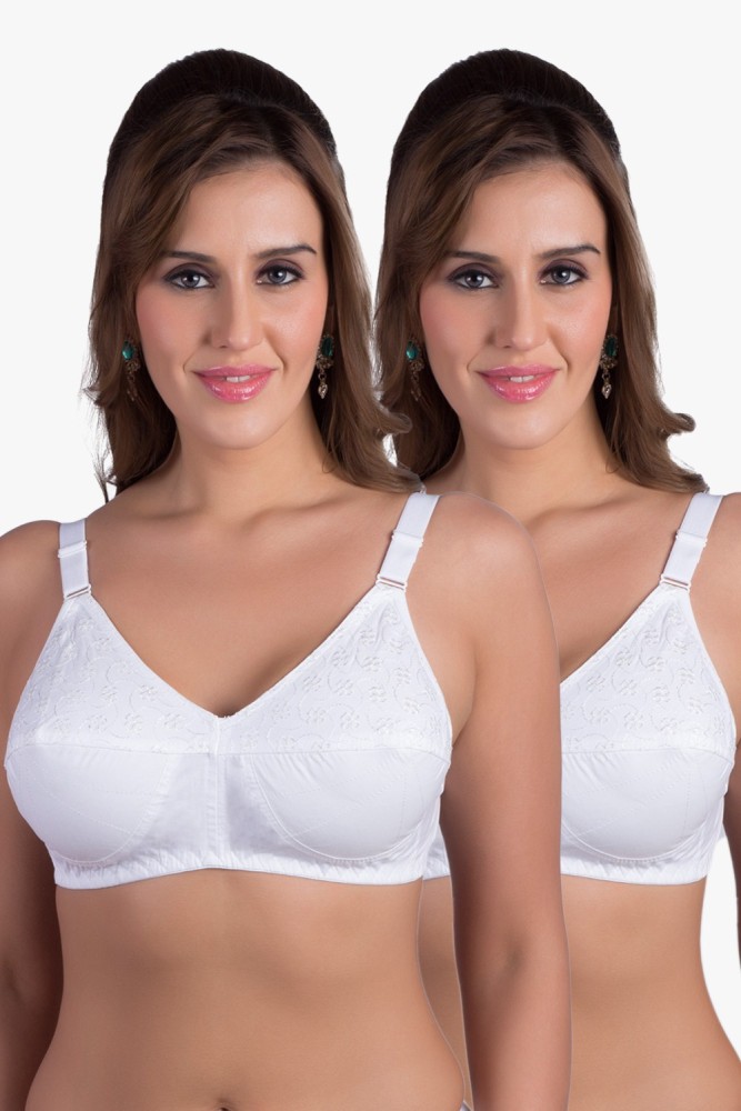 Rajnie by Belle Lingeries Plus-Size Women Full Coverage Non Padded Bra -  Buy White Rajnie by Belle Lingeries Plus-Size Women Full Coverage Non  Padded Bra Online at Best Prices in India