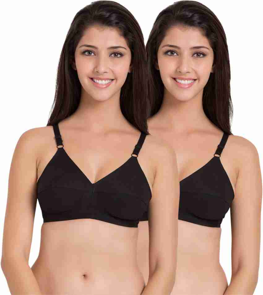 Buy online Black Cotton Bra from lingerie for Women by Souminie