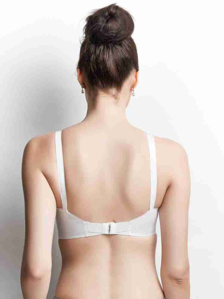 Buy Libertina - Dolcevita White Colour Non Padded Comfortable, Skin  Friendly Regular Women Cotton Bra with Cotton Strap - Pack of 2 at