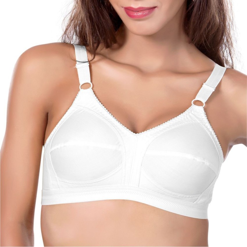 Maiden Beauty Maiden Touch Full Coverage Seamless Bra White & White (Pack  of Two)