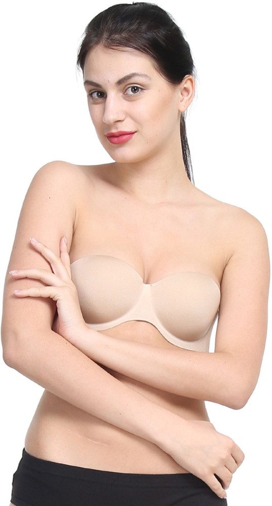 PrettyCat Seamless Strapless Backless Women Push-up Heavily Padded Bra -  Buy Beige PrettyCat Seamless Strapless Backless Women Push-up Heavily  Padded Bra Online at Best Prices in India