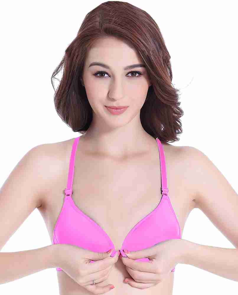 Buy PrettyCat Lightly Lined Non-Wired Full Coverage Bralette - Pink at  Rs.559 online
