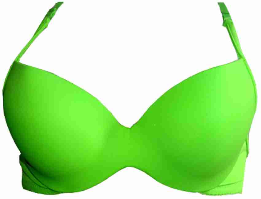 BEENA Women Plunge Lightly Padded Bra - Buy Neon Green