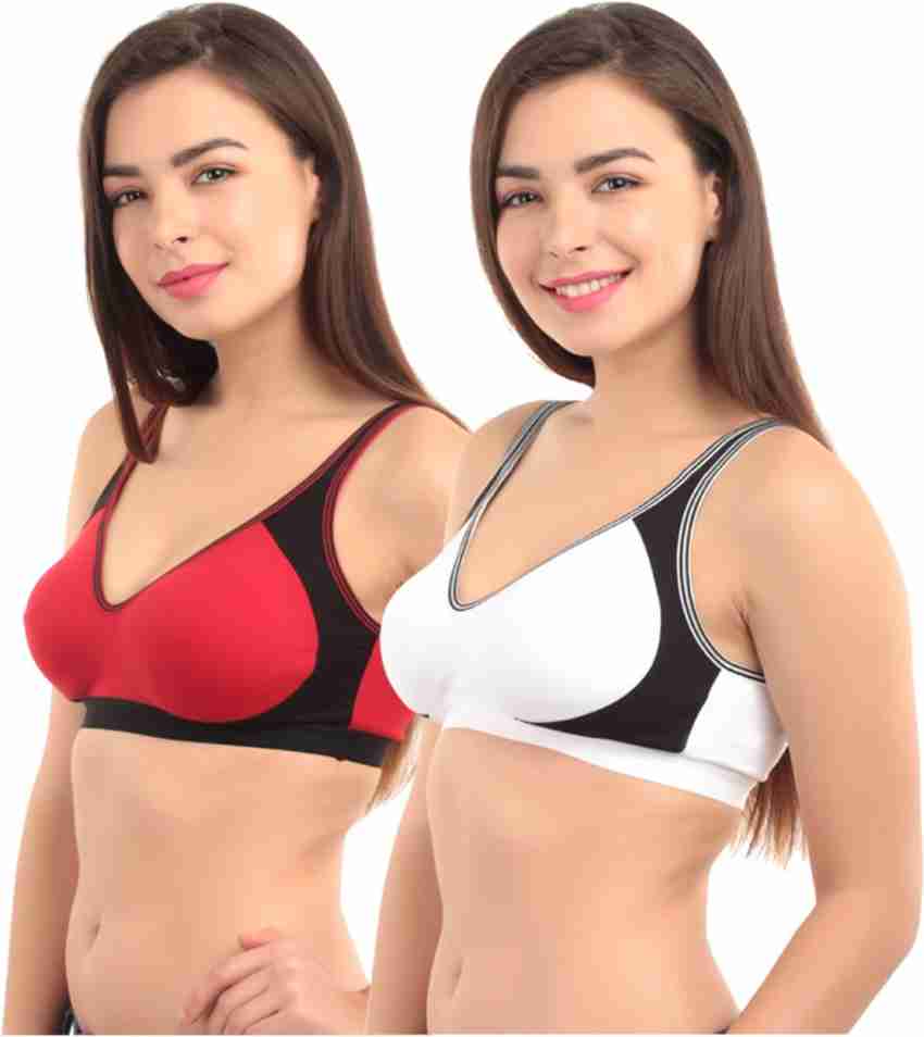 Buy Abelino White Colour Non-Padded Full Coverage Bra Online