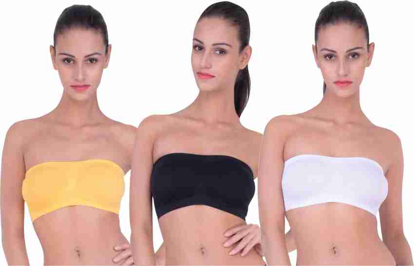 Buy PIFTIF 6 STRAPS bra for women YELLOW SKIN BLACK WHITE at
