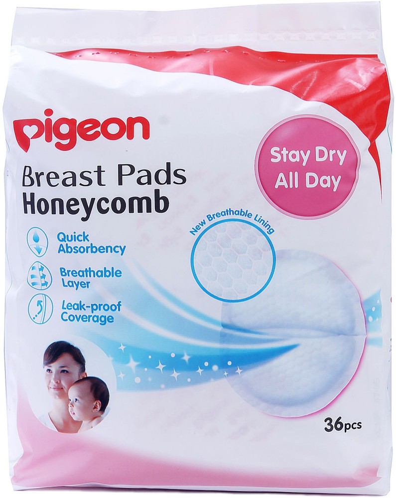 Pigeon Disposable Nursing Pads for Breastfeeding, Contains Aloe