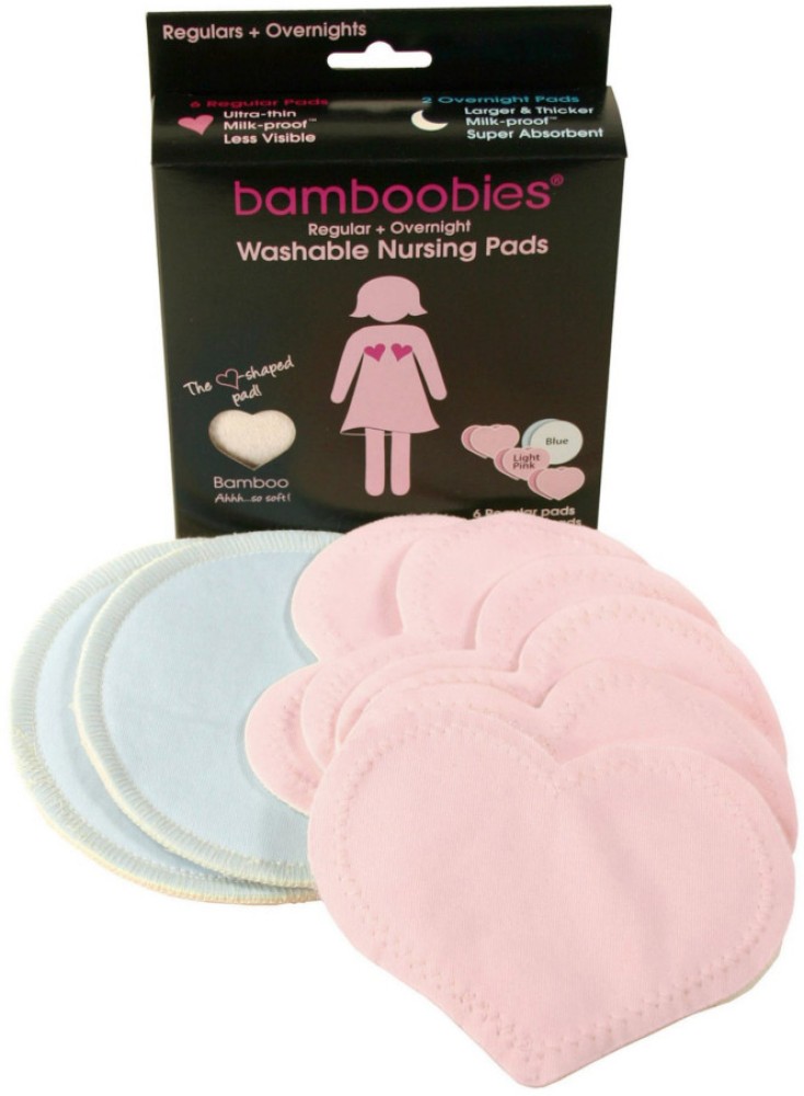 Bamboobies Super-Soft Washable Nursing Pads - All Pale Pink -Buy